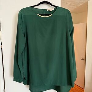 Marc Jacobs Deep Green Long Sleeve Blouse